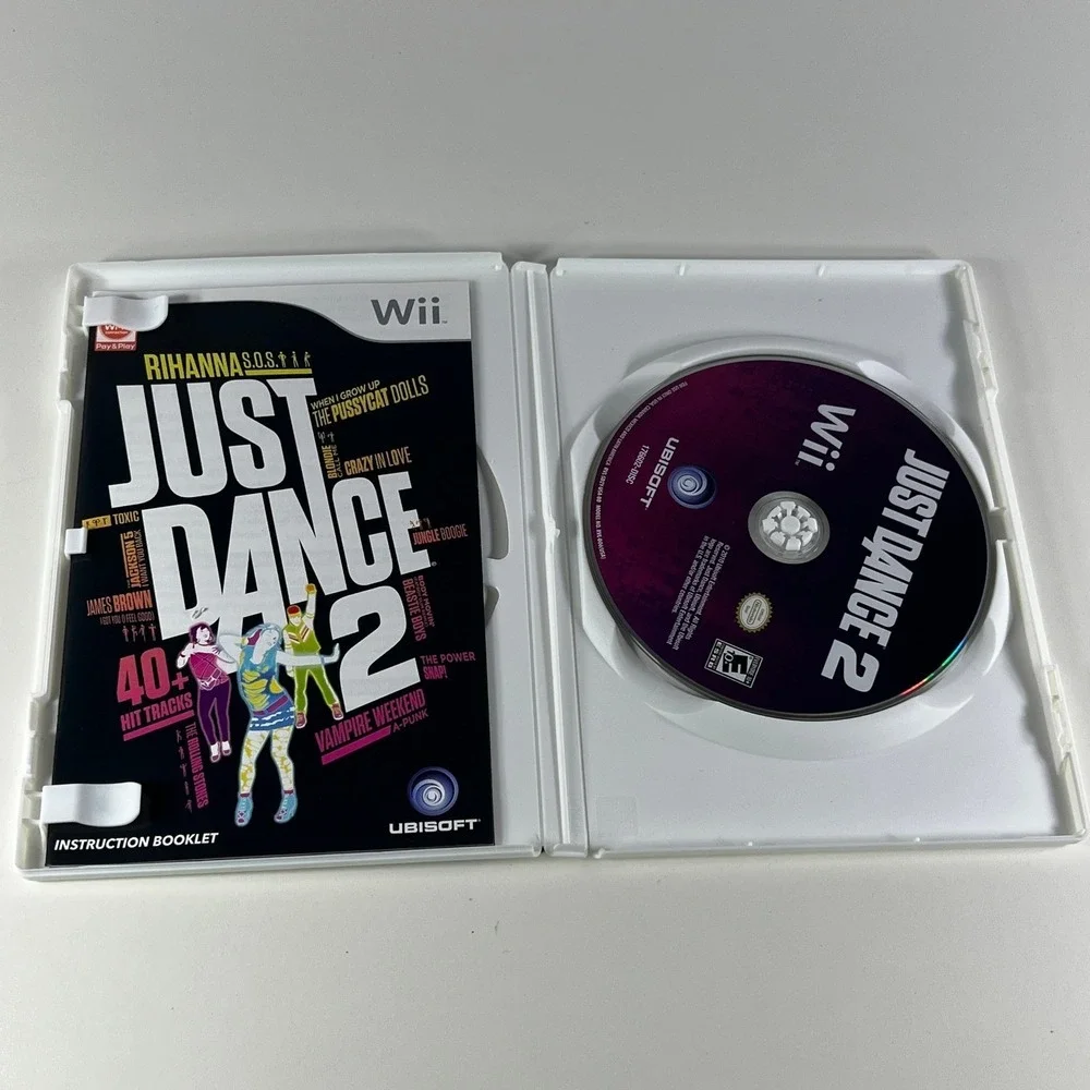 Just‎ Dance 2 & Dance Dance Revolution Hottest Party 2 Wii Games Lot of 2